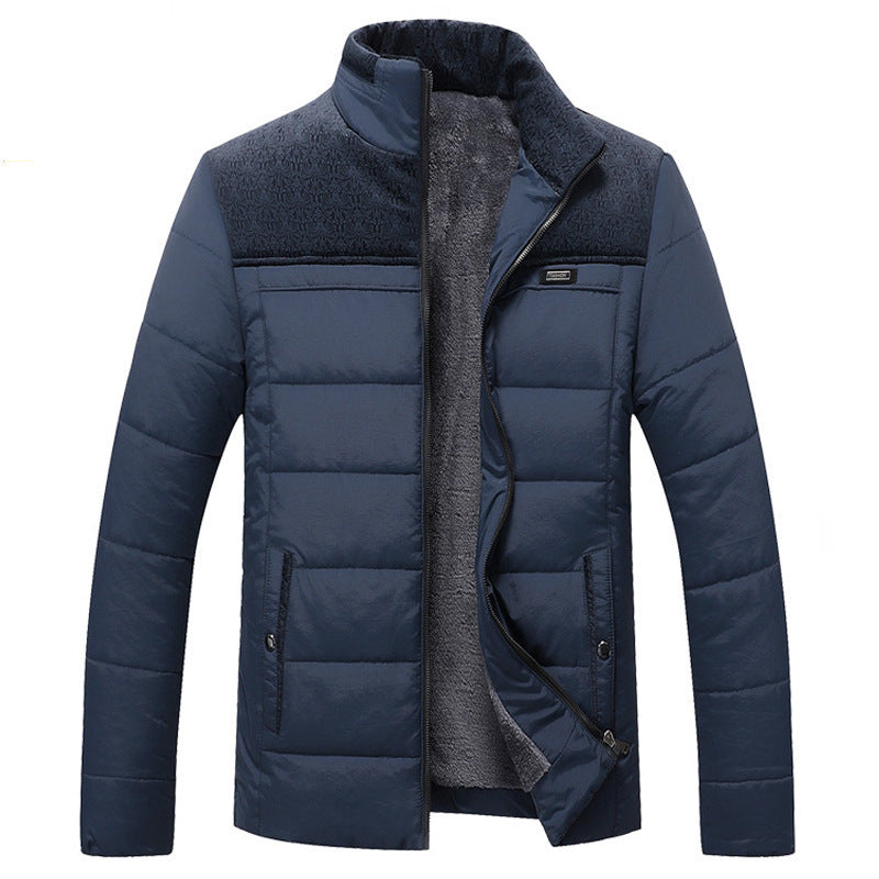 Norvielle Damen Gequiltete Jacke Plüschfutter Stehkragen - Norvielle