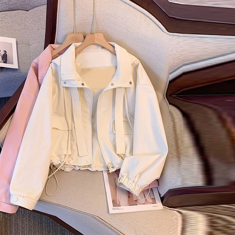 Damen Übergangsjacke Leicht Verstellbarer Bund Praktische Taschen