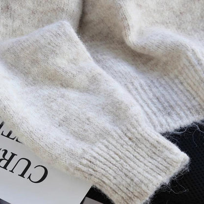 Damen Strickjacke Kuschelig Herzknopf Schleifenakzent Norvielle