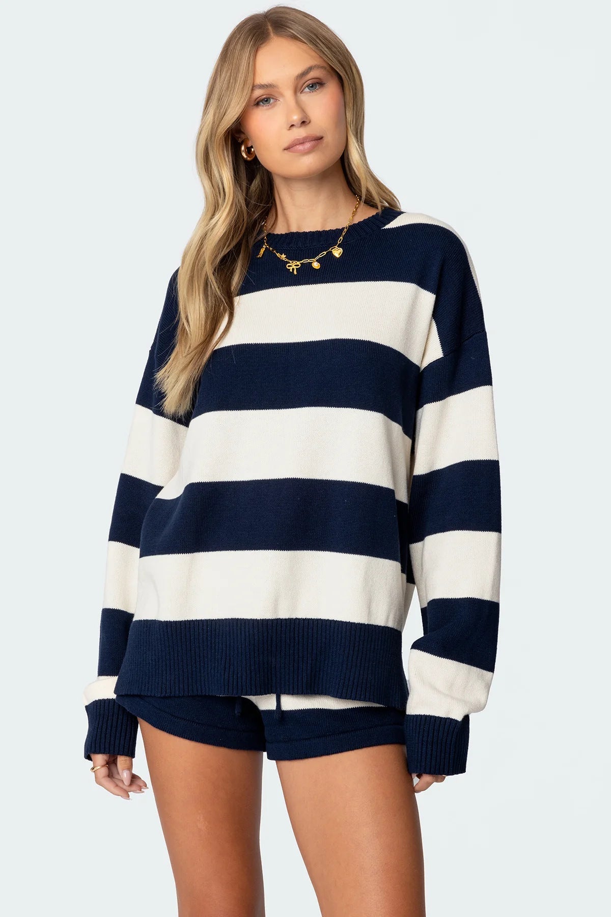 Damen Sweatpullover Shorts Set Norvielle