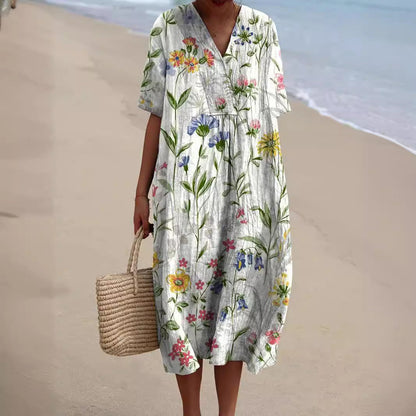 Norvielle Damen Sommerkleid Farbenfroh Leicht