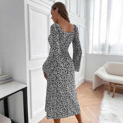 Damen Midikleid Floralmuster Wickeldesign Norvielle