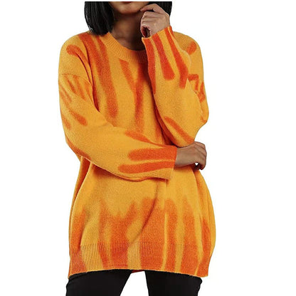 Damen Oversized Pullover Moderner Farbverlauf