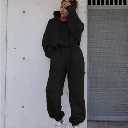Damen Kapuzenpullover Hochtailliert mit Jogginghose Norvielle