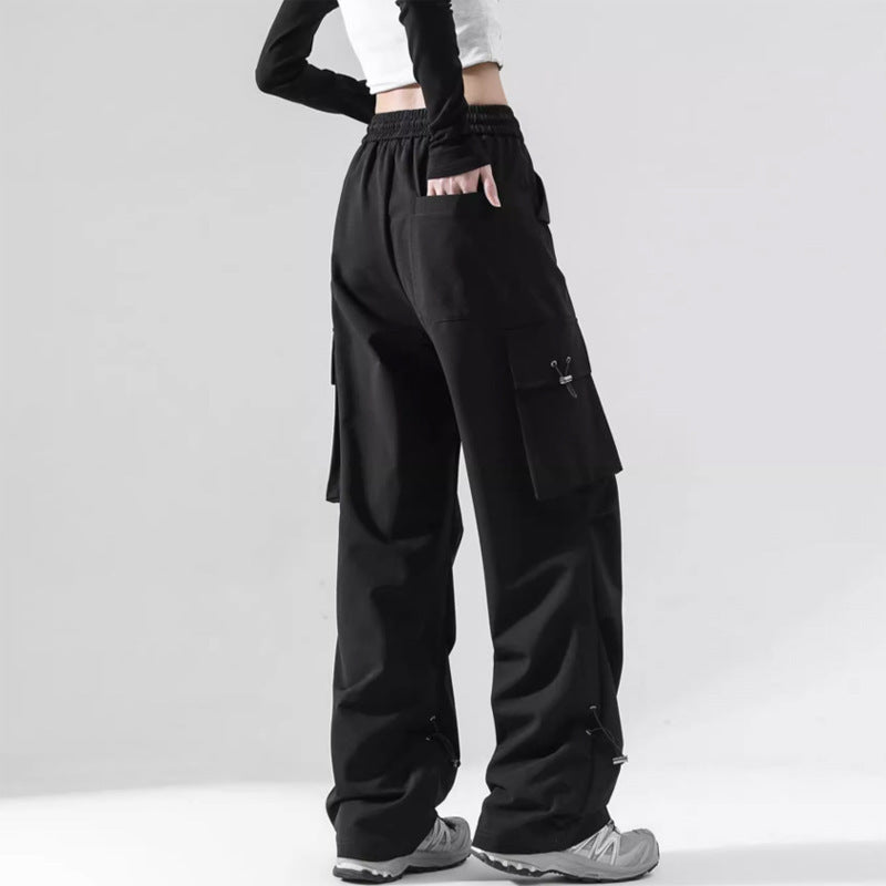Damen Cargo-Hose Mit Seitentaschen Verstellbarer Bund Norvielle