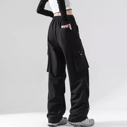 Damen Cargo-Hose Mit Seitentaschen Verstellbarer Bund Norvielle