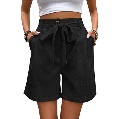 Damen Chino Shorts mit Dekorationsgürtel Norvielle