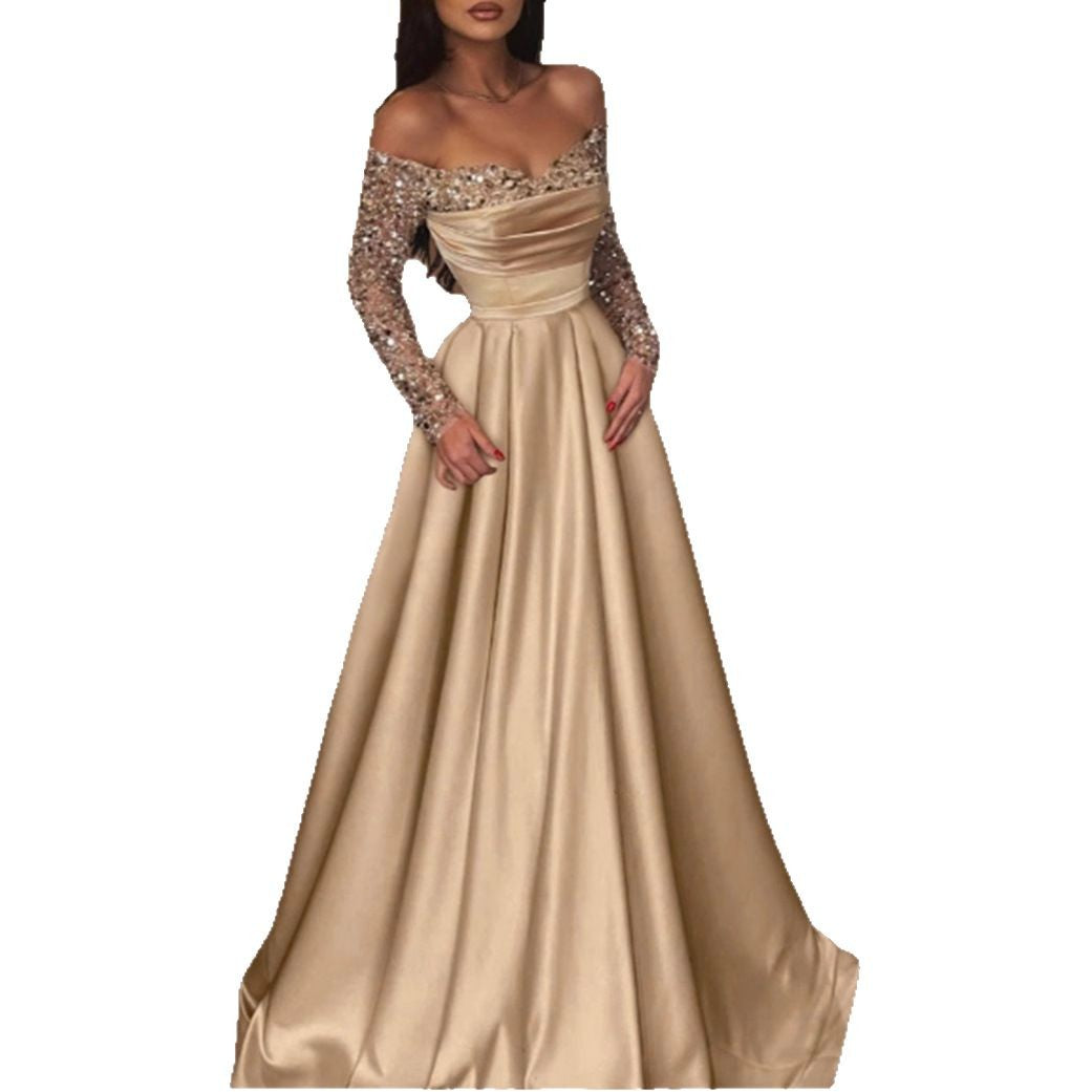 Damen Abendkleid Tailliert Schimmernd Norvielle