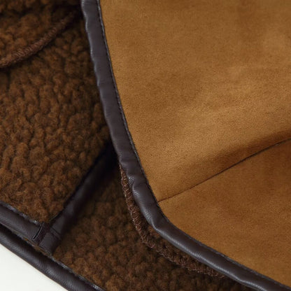 Damen Kunstlederjacke Kapuze Warmfutter