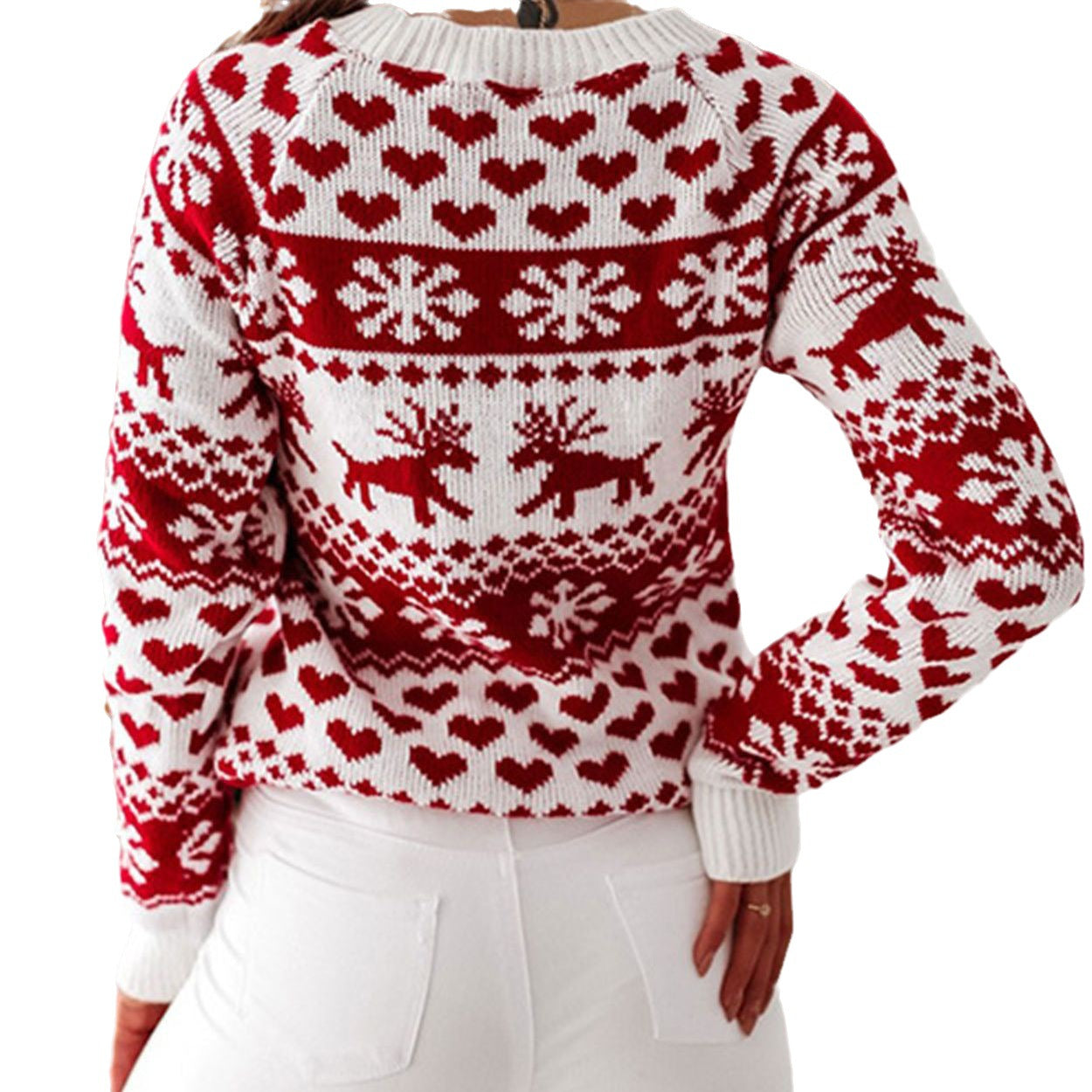 Damen Weihnachtspullover Traditionelles Muster Norvielle Kuschelig