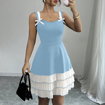 Damen Sommerkleid Rüschen Dekorative Träger Norvielle