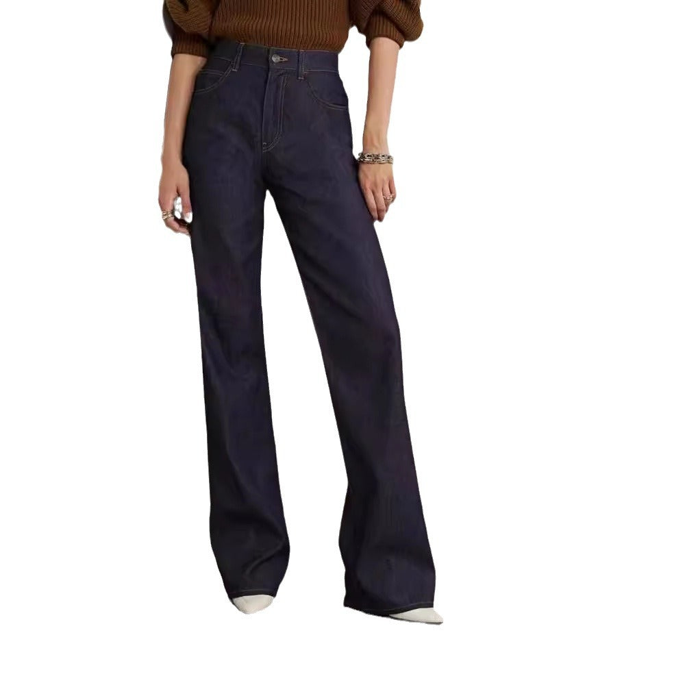 Damen Hochgeschnittene Weite Jeans Norvielle