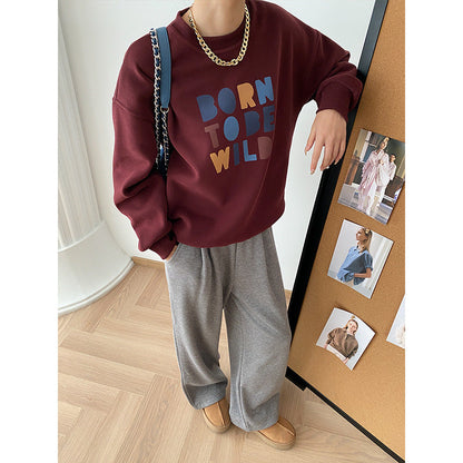 Damen Sweatshirt Bunter Grafikdruck Lässiger Schnitt Norvielle