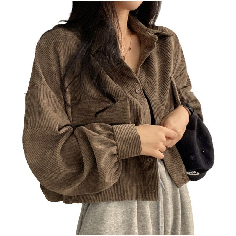 Herrenjacke Cord Weich Puffärmel