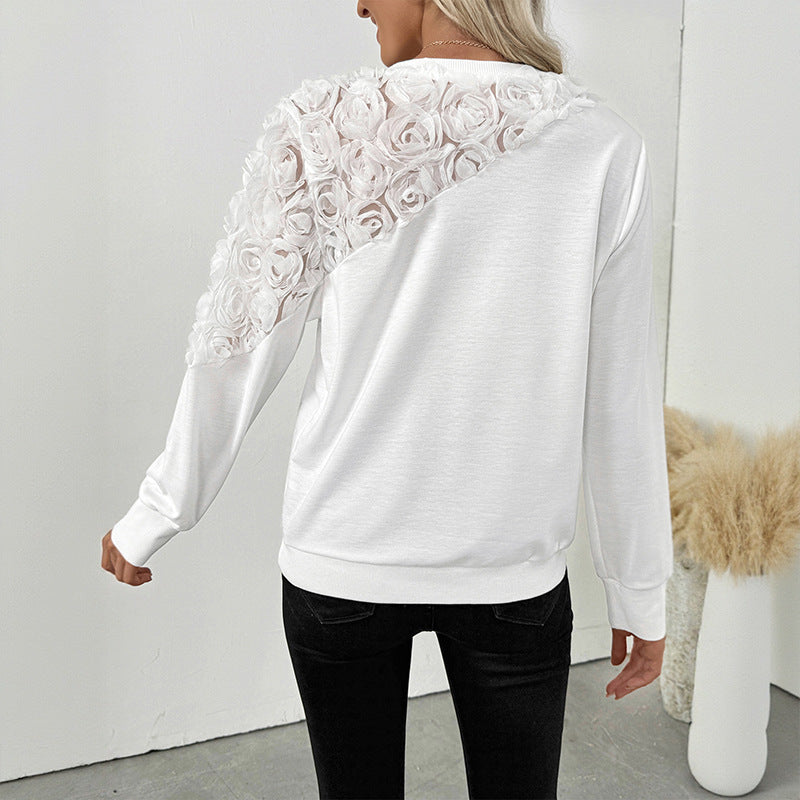 Damen Sweatshirt Blumenmuster Norvielle