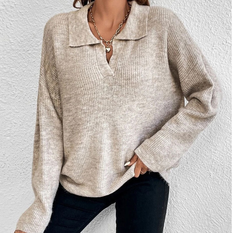 Damen Pullover Strukturiertes Rippdesign Norvielle - Norvielle