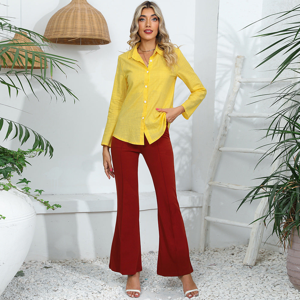 Damen Blusenoberteil Kurzärmelig Elegantes Design Norvielle