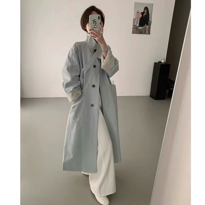Damen Trenchcoat Oversized Knopfdetails Norvielle Beige