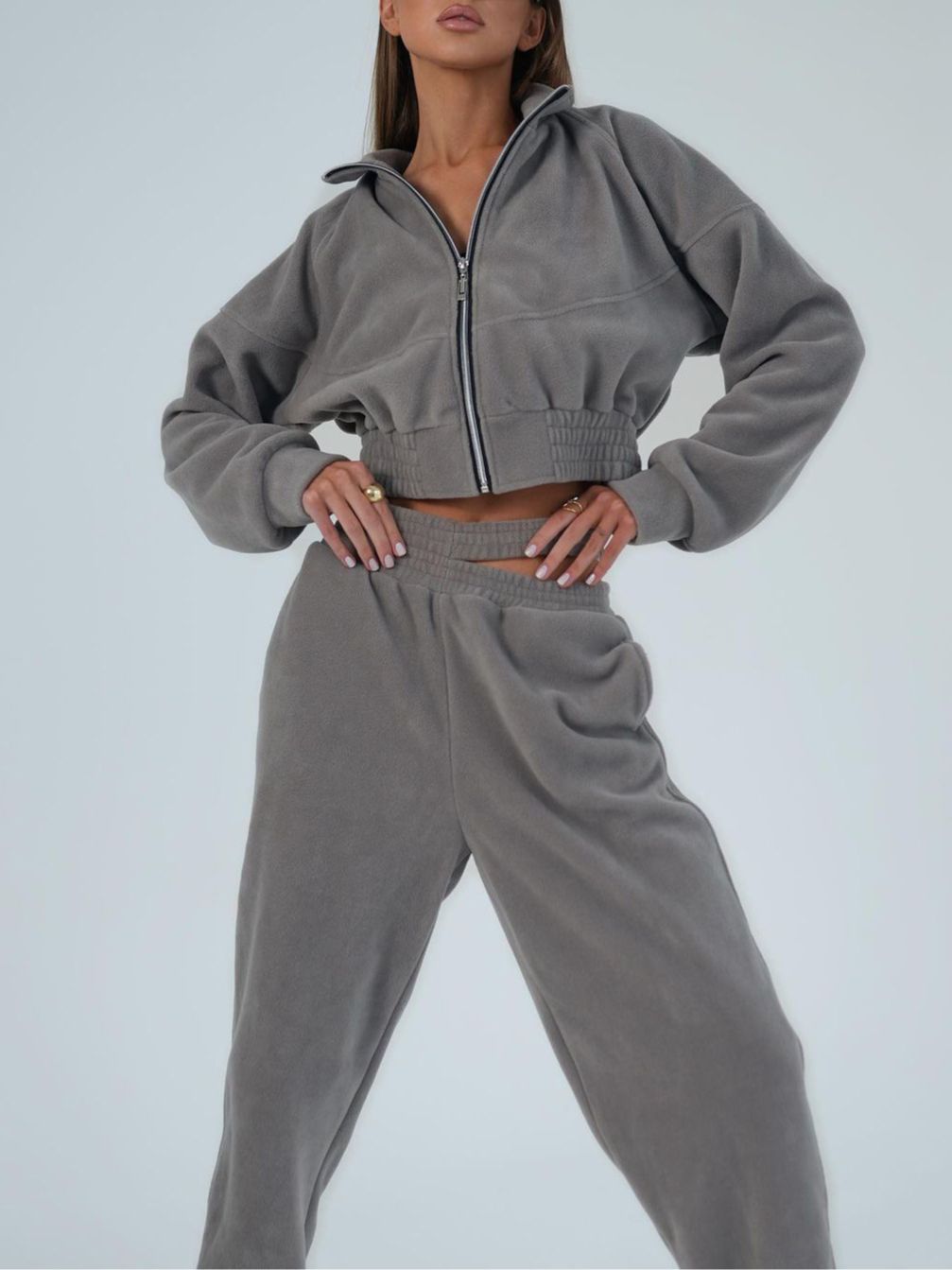 Damen Fleece Freizeitanzug Hochwertig Norvielle
