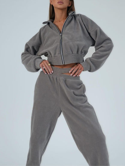 Damen Fleece Freizeitanzug Hochwertig Norvielle