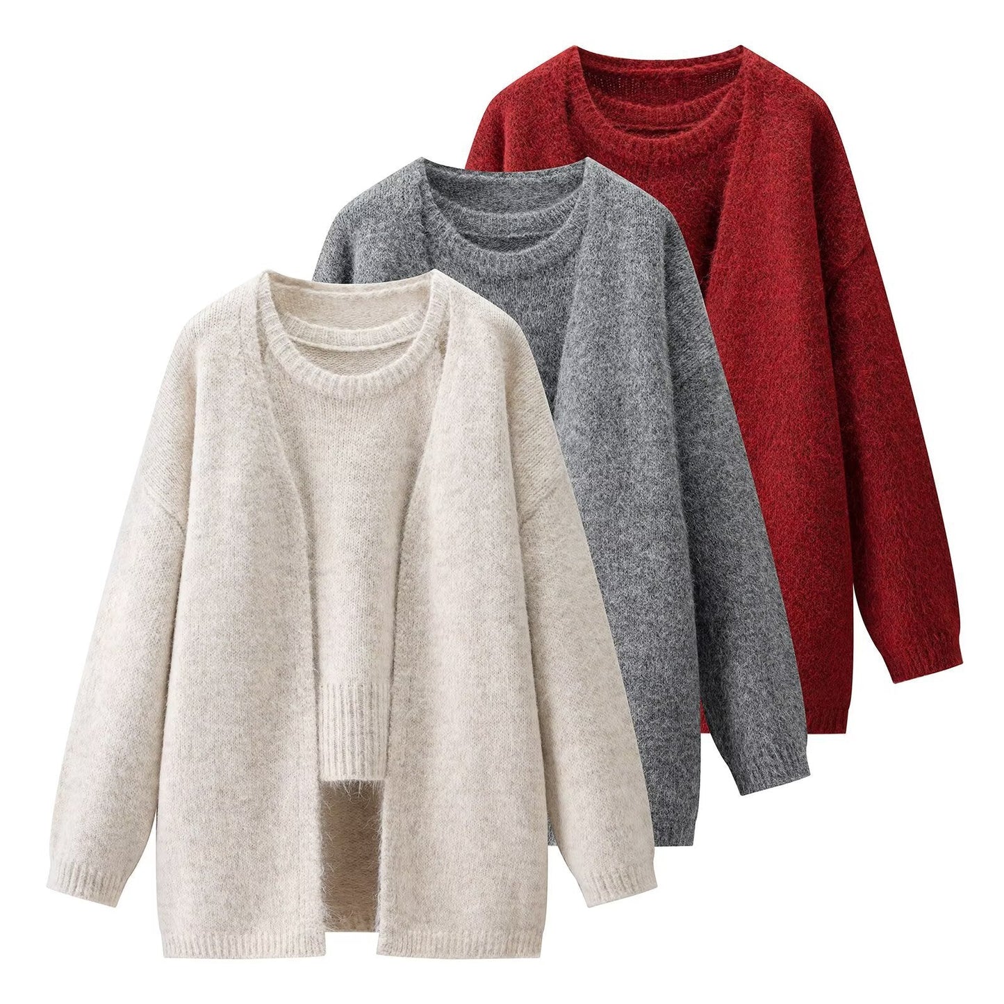 Damen Strickmantel Weich Norvielle Elegantes Design - Norvielle