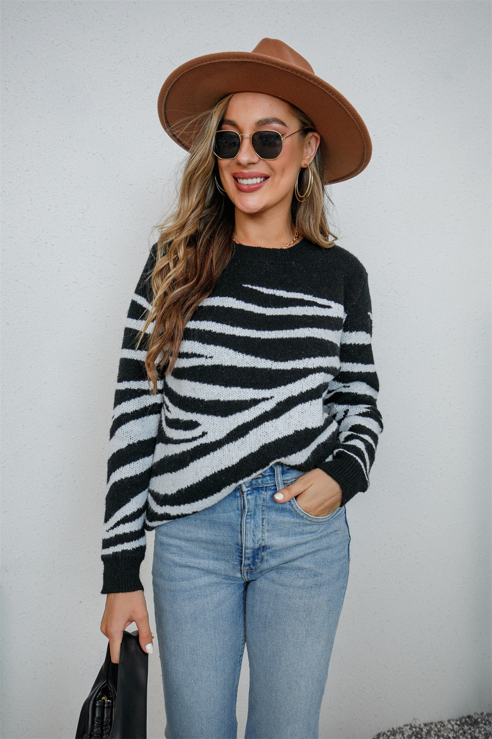 Damen Pullover Gemustert Norvielle