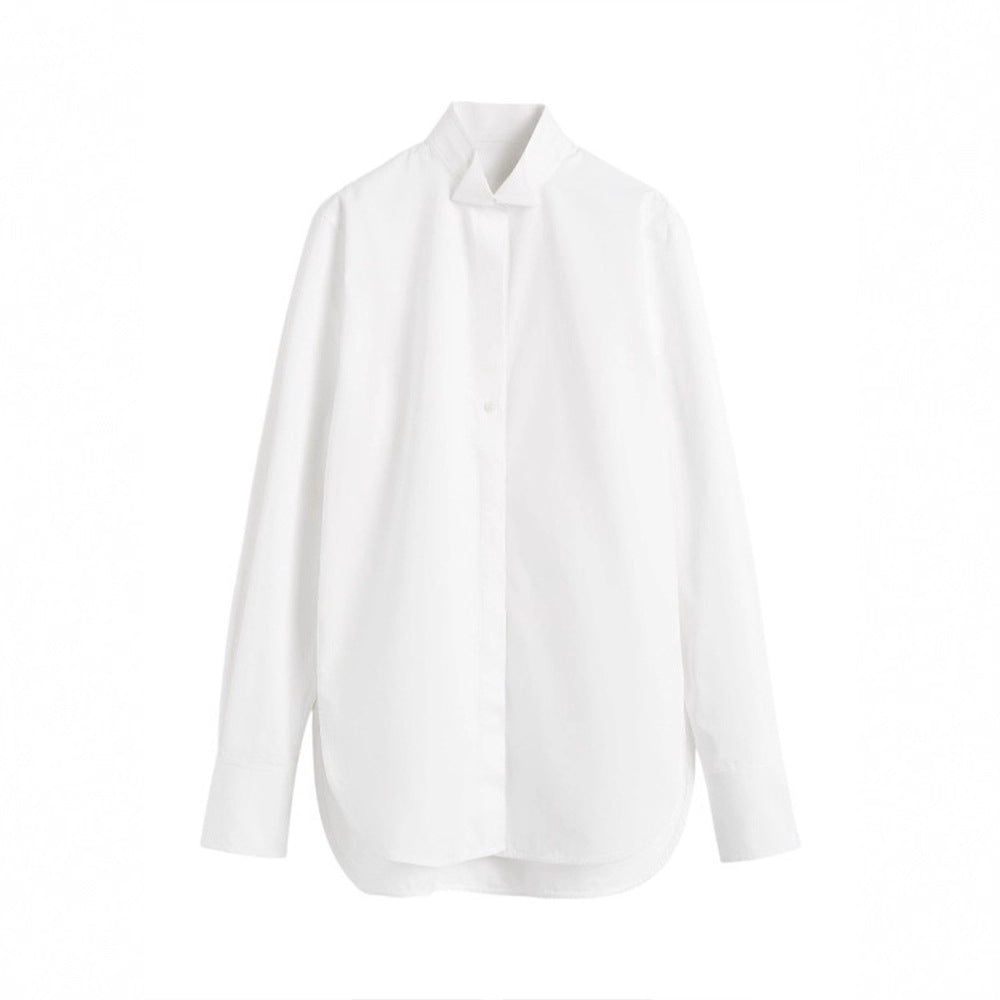 Damen Bluse Elegante Baumwolle Weiß