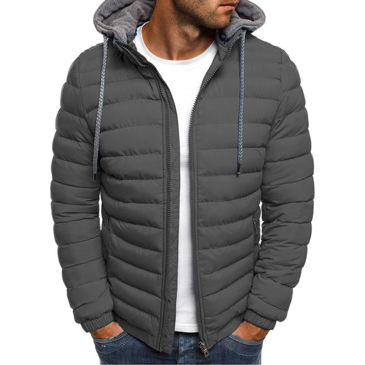 Herren Übergangsjacke Gesteppt Kapuze Sportlich Schwarz Norvielle - Norvielle