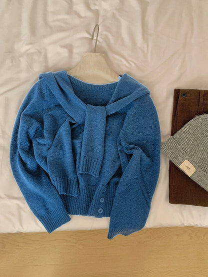 Damen Pullover Abnehmbarer Kragen Norvielle