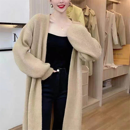 Damen Strickcardigan Langärmelig Weich Voluminös Norvielle - Norvielle