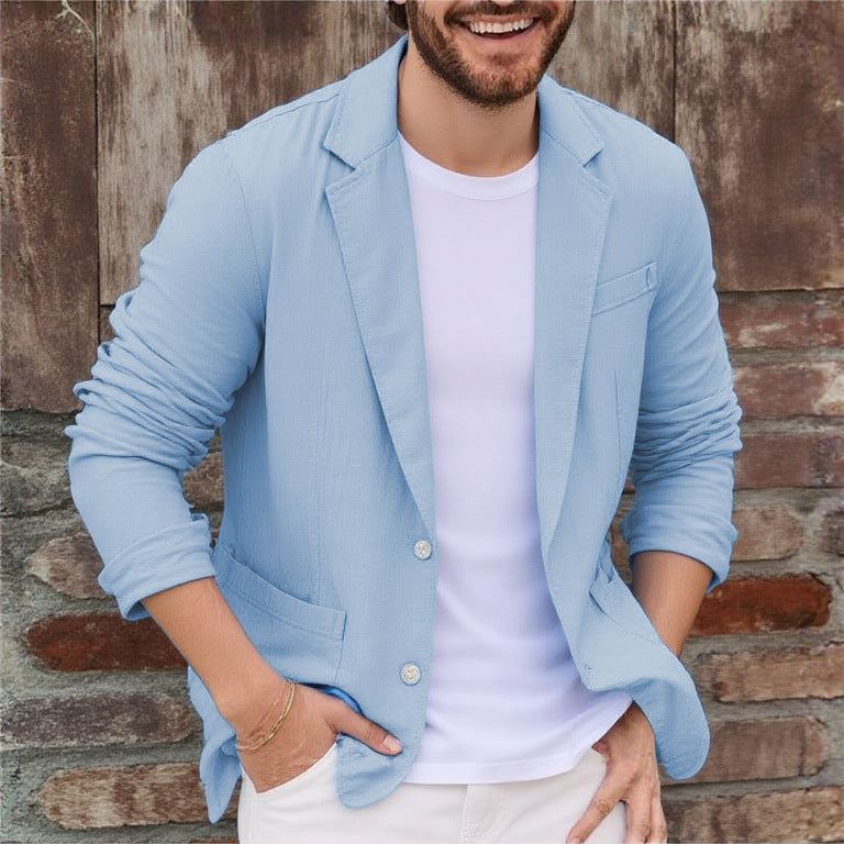 Herren Sakko Jersey Leger Mit Taschen
