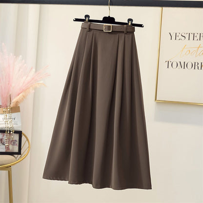 Damen Maxirock Elegante Taillenschnalle Norvielle
