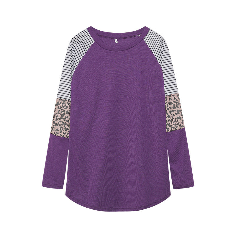 Damen Langarmshirt Tiermuster Streifen Norvielle