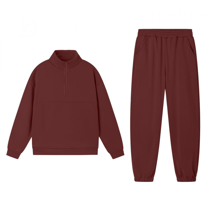Damen Sweatshirt-Set Elastisch Hochkragen Grau Norvielle