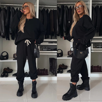 Damen Jogginganzug Elegant Komfortabel Norvielle
