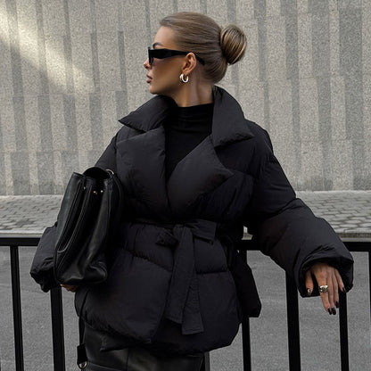 Damen Steppjacke mit Taillengürtel Norvielle - Norvielle