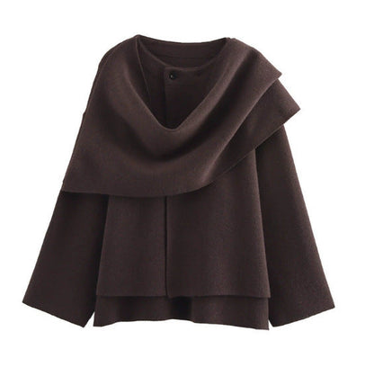 Damen Überjacke Rollkragen Norvielle Elegantes Design