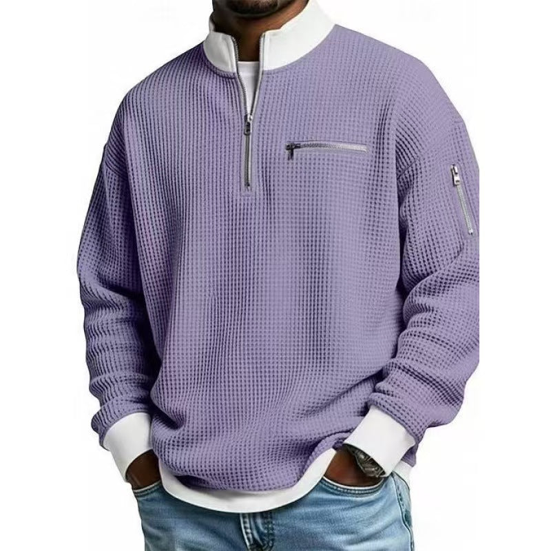 Herren Sweatshirt Hochkragen Reißverschluss Norvielle