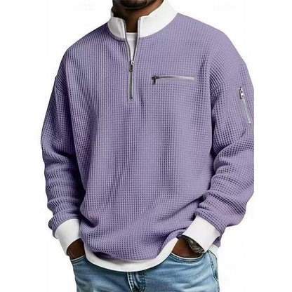 Herren Sweatshirt Hochkragen Reißverschluss Norvielle