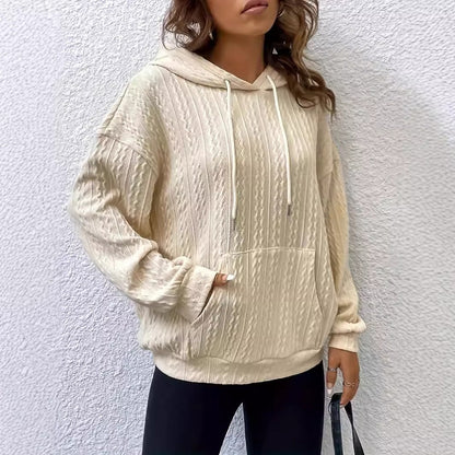 Damen Hoodie Strickdesign Bequem Norvielle