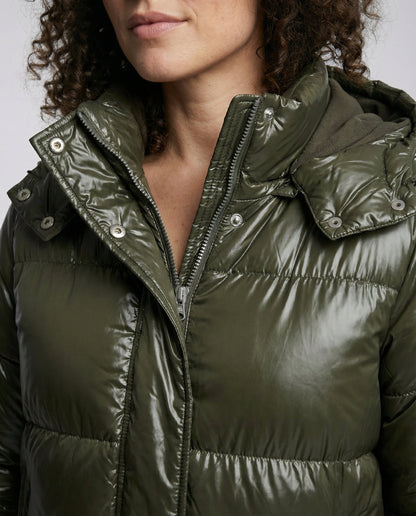 Damen Puffy Jacke Mit Kapuze