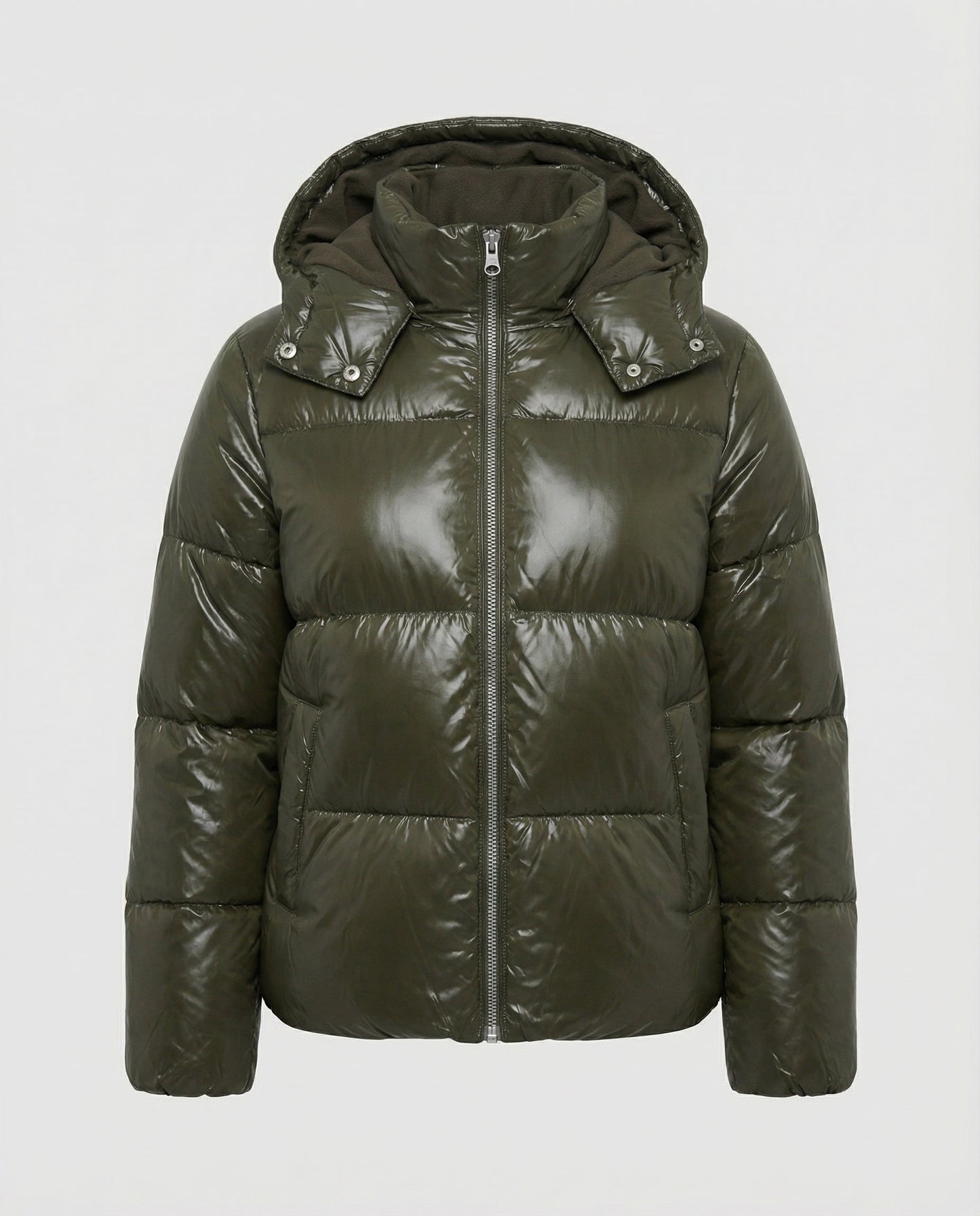 Damen Puffy Jacke Mit Kapuze