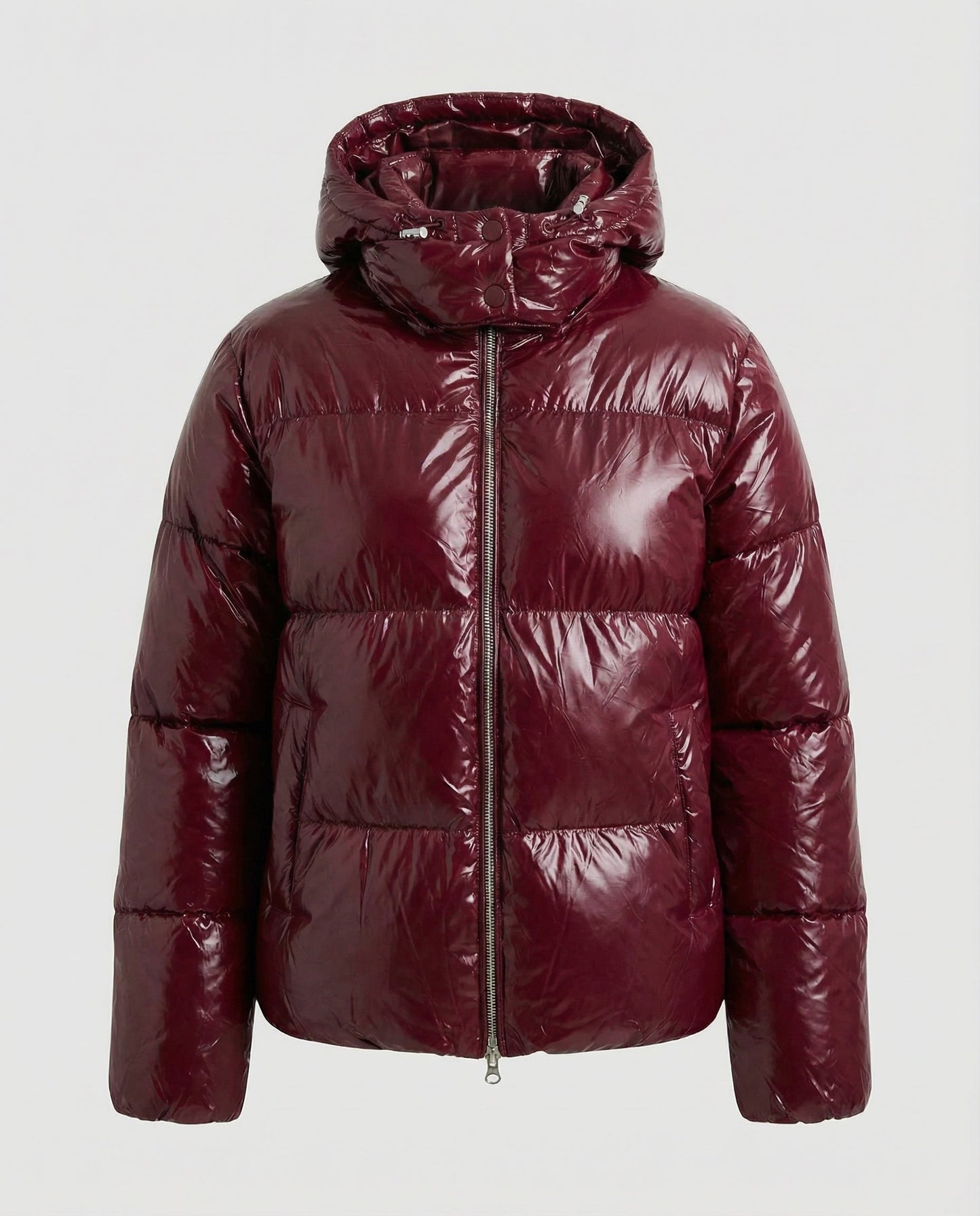 Damen Puffy Jacke Mit Kapuze