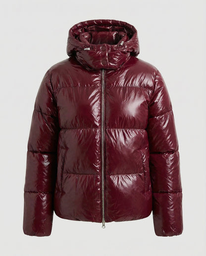 Damen Puffy Jacke Mit Kapuze