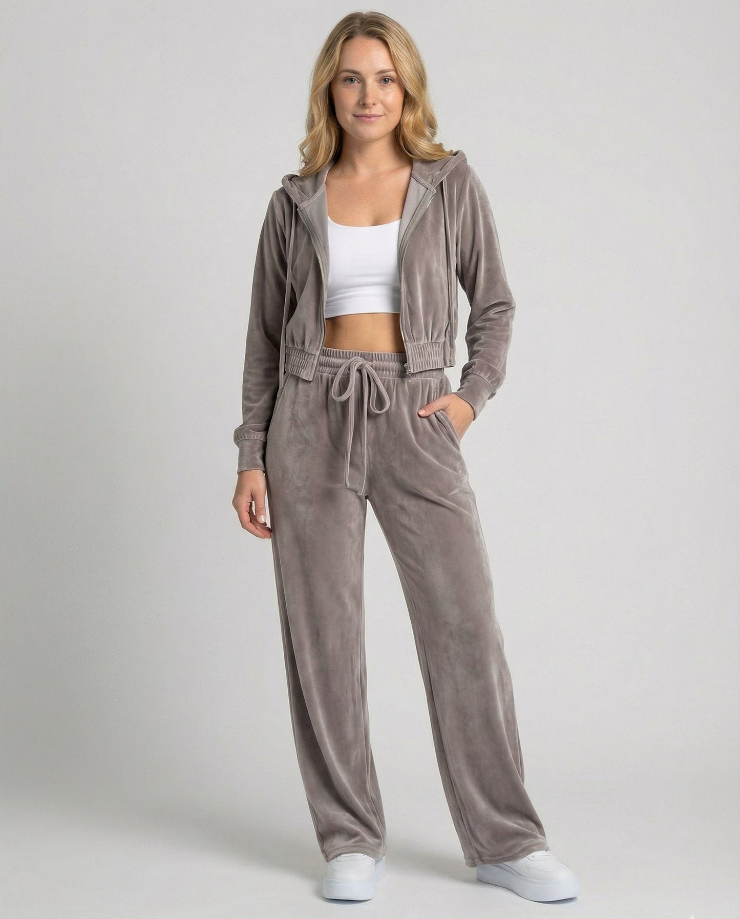 Damen Fleece Zweiteiler Minimalistisch - Norvielle