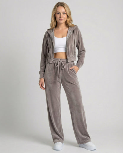 Damen Fleece Zweiteiler Minimalistisch - Norvielle