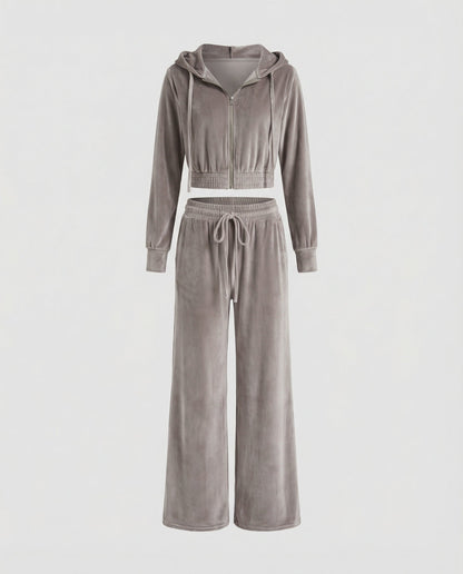 Damen Fleece Zweiteiler Minimalistisch