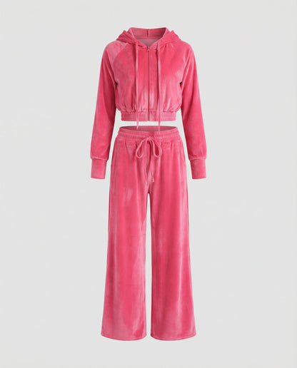 Damen Fleece Zweiteiler Minimalistisch