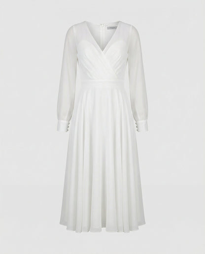 Damen Chiffon Flatterkleid Elegantes