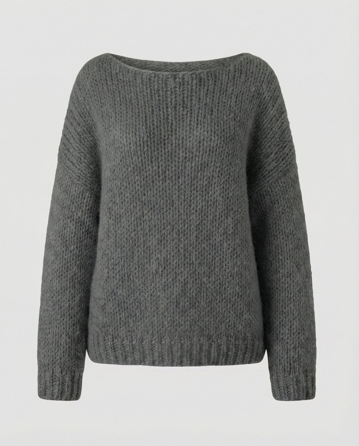 Damen Oversized Pullover U-Ausschnitt